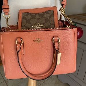 Cute Coach handbag w/wallet& Apple
